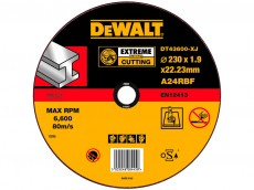 Отрезной диск DeWalt DT 43600 EXTREME. Купить абразивный круг по металлу. Цена ф230х22.2х1.9мм