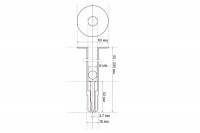 Тарельчатый дюбель с гвоздем для монтажа GNINR-120-6-IP